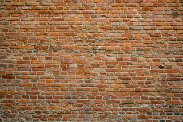 Vintage red brick wall. - 688193271