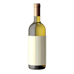Wine bottle isolated on transparent background