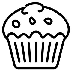 cupcake icon on square internet button