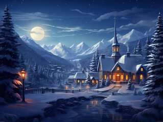 Landscape of Christmas vibe.