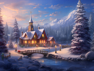 Landscape of Christmas vibe.