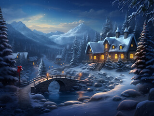 Landscape of Christmas vibe.