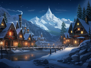 Landscape of Christmas vibe.