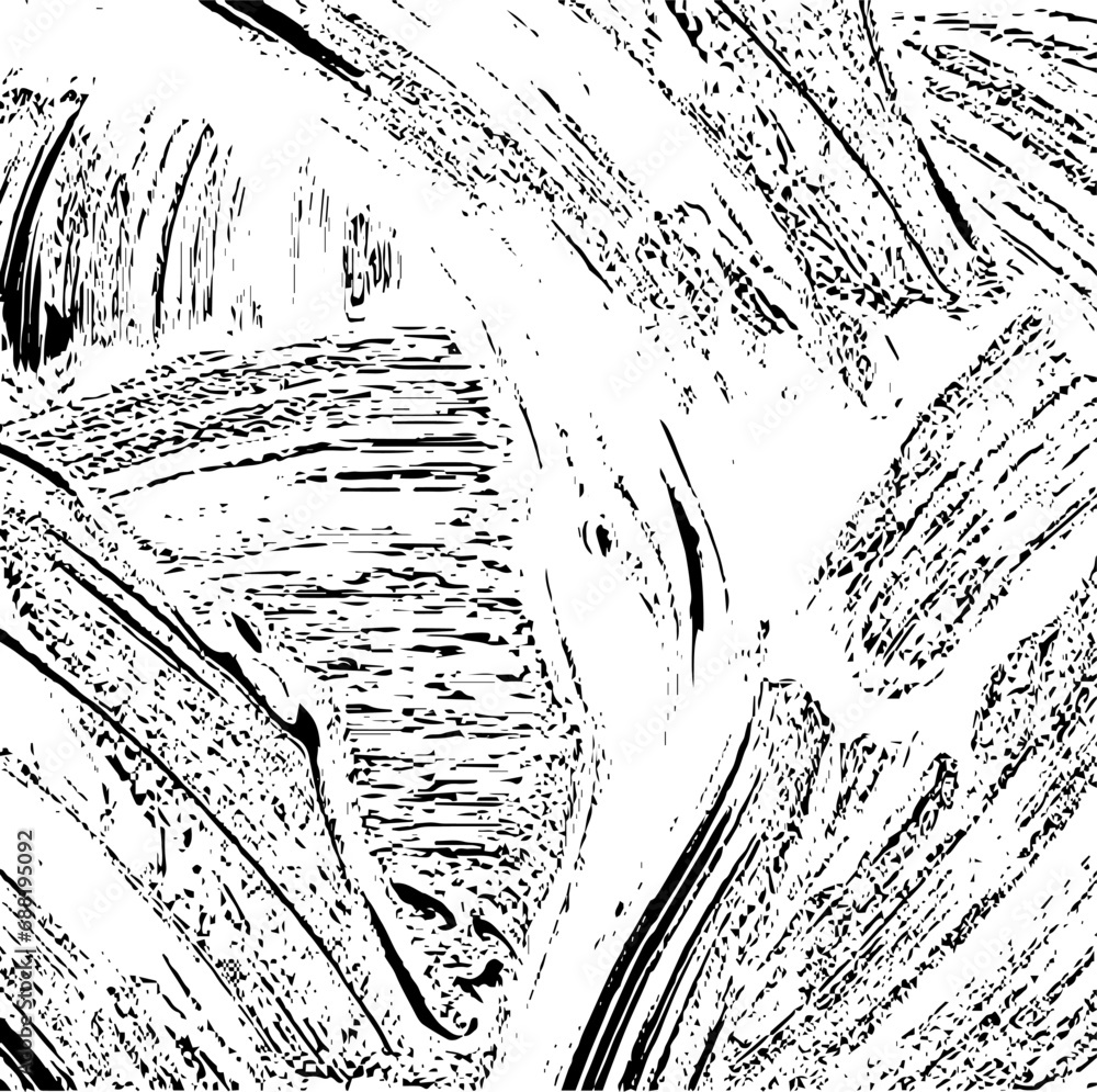 Poster Vector brush sroke texture. Distressed uneven grunge background. Abstract distressed vector illustration. Overlay over any design to create interesting effect and depth. Black isolated on white. EPS10