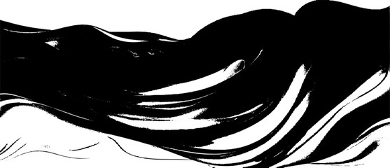 Vector brush sroke texture. Distressed uneven grunge background. Abstract distressed vector illustration. Overlay over any design to create interesting effect and depth. Black isolated on white. EPS10