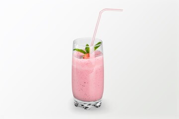 Tasty sweet Iced fruit drink in glass