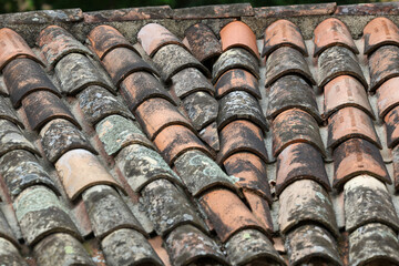 Photo Picture of Tiles on the Building Roof Texture. France