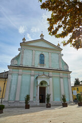 View of the pilgrimage church Basilica of St. Luigi Gonzaga in Castiglione delle Stiviere,...