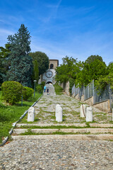 View of the Castello Castiglione delle Stiviere . Lombardy, Italy. 
