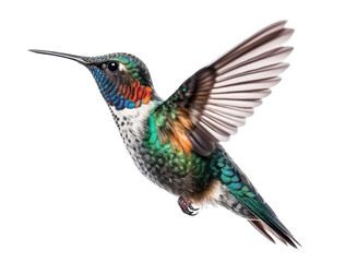 Fototapeta premium Flying hummingbird cut out