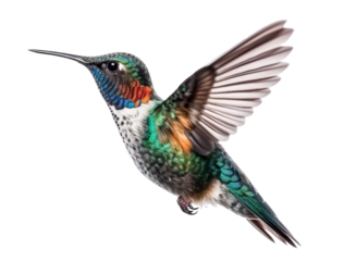 Flying hummingbird cut out