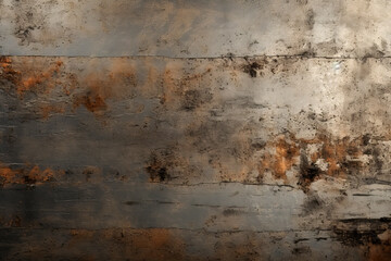 Metal texture with corrosion or rust with space for text.generative ai