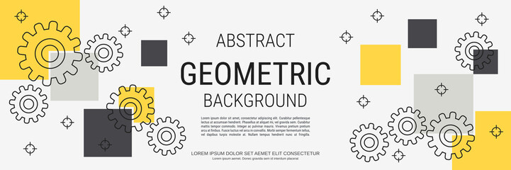 Digital technology vector concept illustration. Abstract geometric style background. Design for banner, booklet, brochure cover, flyer