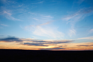 sunset in the desert