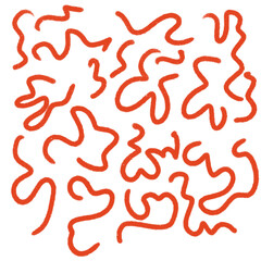 Orange doodles scribble backdrop