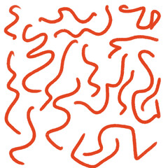 Orange doodles scribble backdrop