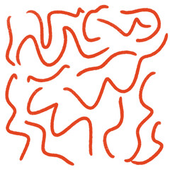 Orange doodles scribble backdrop