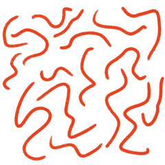 Orange doodles scribble backdrop