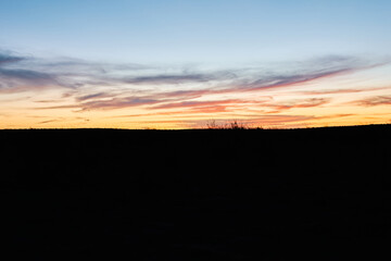 sunset in the desert