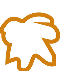 Brown abstract shapes outlines vectors 