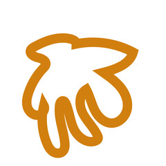 Brown abstract shapes outlines vectors 