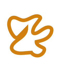 Brown abstract shapes outlines vectors 