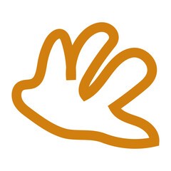 Obraz premium Brown abstract shapes outlines vectors 