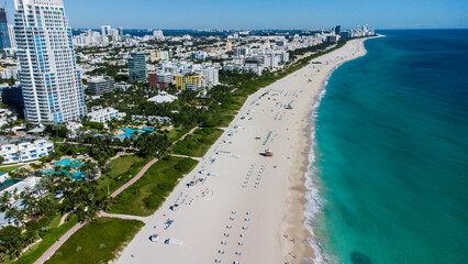 Região costeira da praia de Miami Flórida EUA 