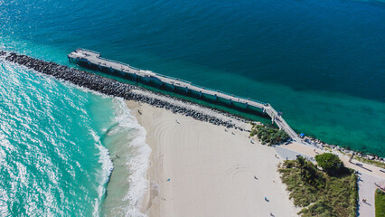 pier miami beach south pointe aerial view
