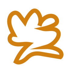 Brown abstract shapes outlines vectors 