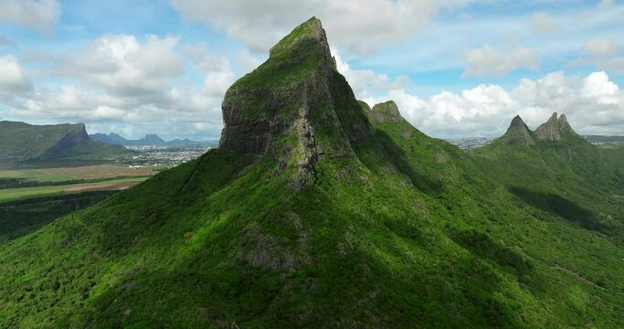 Rempart Mountain Mauritius aerial view