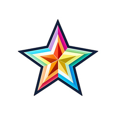 Iconos de fondo transparente con forma de estrellas de colores
