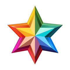 Iconos de fondo transparente con forma de estrellas de colores