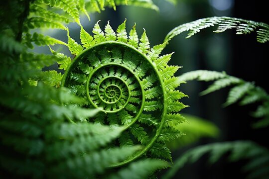 fern leaf photo with spiral