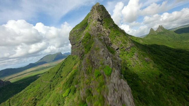 Rempart Mountain Mauritius aerial view