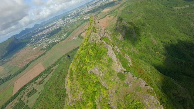 Pieter Both Mountain Mauritius aerial view