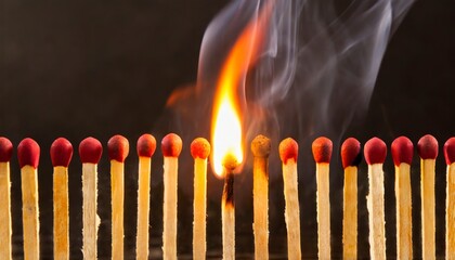burning matches