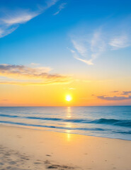 Fototapeta na wymiar sunrise on the beach wallpaper 