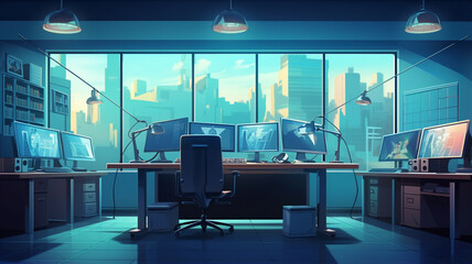 Office with computers