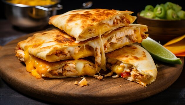 air fryer chicken and cheese quesadillas
