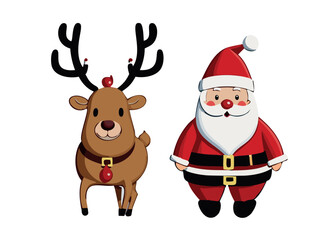 Santa Claus y Rodolfo el Reno