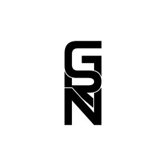 grn typography letter monogram logo design