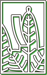 カラーシャドウミニ花札　睦月　松　赤短　1月　松に赤短