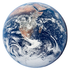 Planet Earth with clouds - Elements of this image furnished by NASA, png isolated background