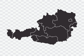 Austria Map iron Color on White Background quality files Png