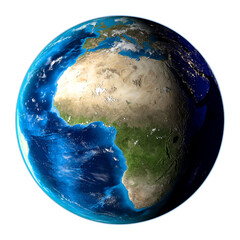 Planet Earth with clouds. view of the African continent - Elements of this image furnished by NASA, png isolated background