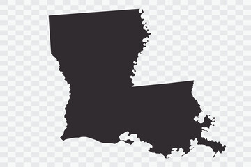 LOUISIANA Map iron Color on White Background quality files Png