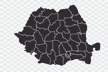 Romania Map iron Color on White Background quality files Png