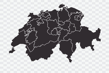 Switzerland Map iron Color on White Background quality files Png