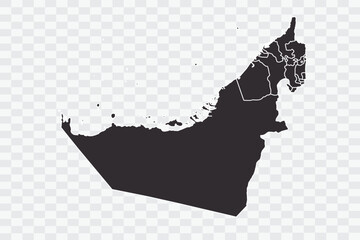 United Arab Emirates Map iron Color on White Background quality files Png